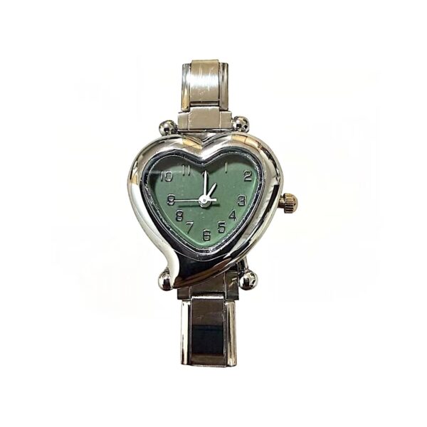 ITALIAN CHARM WATCH (HEART GREEN)