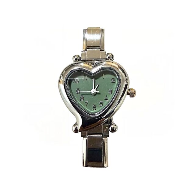 ITALIAN CHARM WATCH (HEART GREEN)