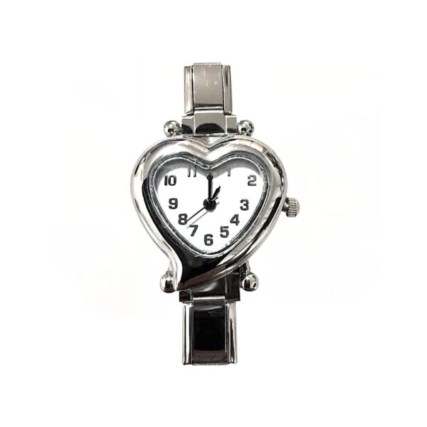 ITALIAN CHARM WATCH (HEART WHITE)