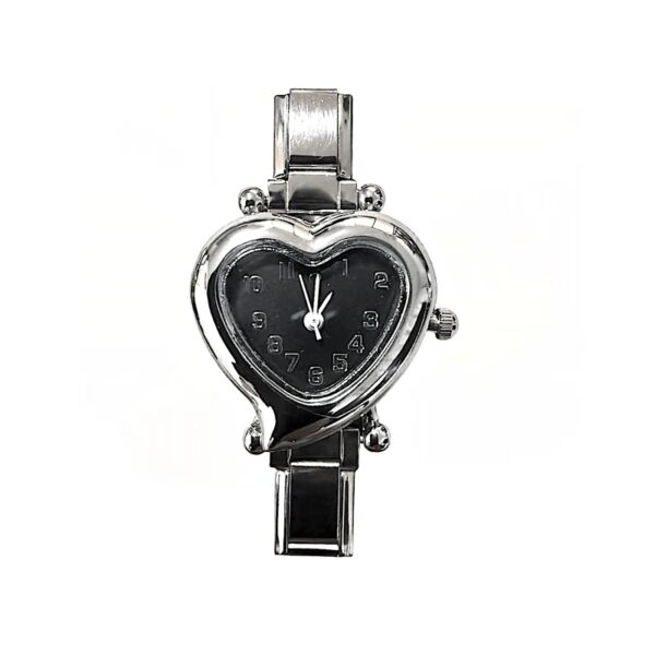 ITALIAN CHARM WATCH (HEART BLACK)